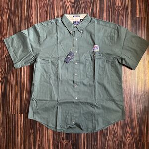 Bill Blass Premium Miller Lite XL Button Up Short Sleeve Green Shirt